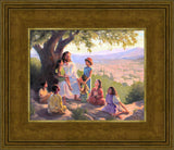 Jesus Said Love Everyone - framed giclee canvas