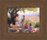 Jesus Said Love Everyone - framed giclee canvas