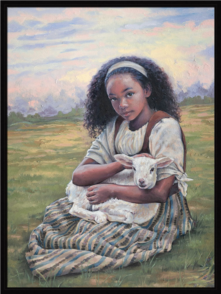 Feed My Lambs - framed giclee canvas