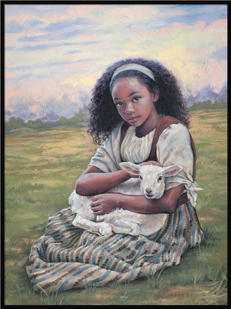 Feed My Lambs - framed giclee canvas