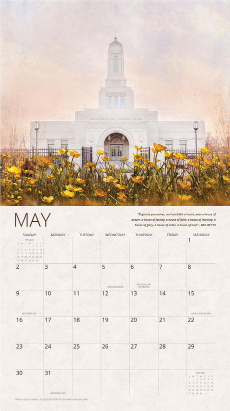 I Love to See the Temple Mandy Jane Williams 2027 Calendar