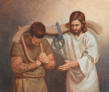 A man who is praying shares a yoke with Christ.
