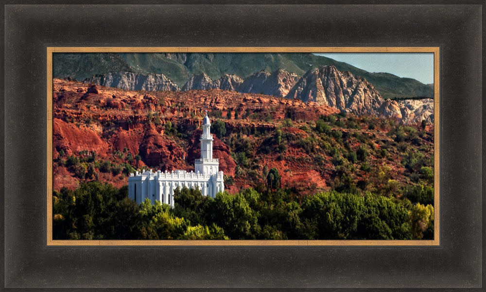 St George Temple - Red Rock by Robert A Boyd