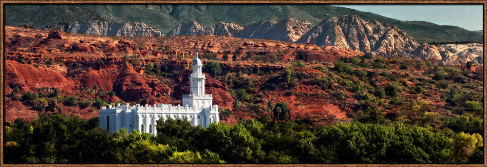 St George Temple - Red Rock by Robert A Boyd