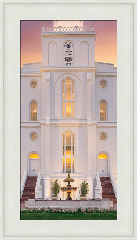 St. George Temple- Mighty Fortress - framed giclee canvas