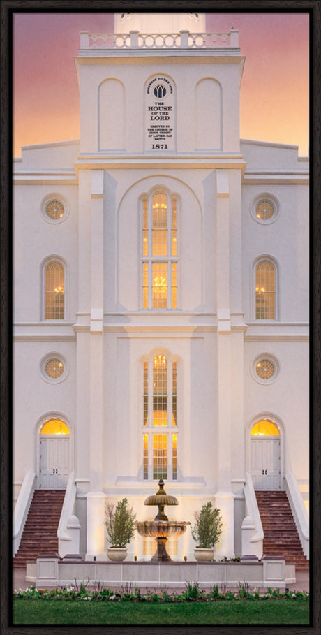 St. George Temple- Mighty Fortress - framed giclee canvas