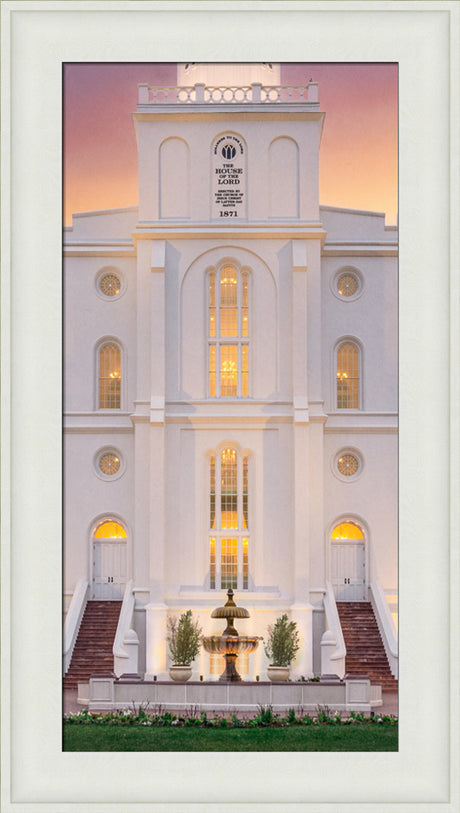 St. George Temple- Mighty Fortress - framed giclee canvas