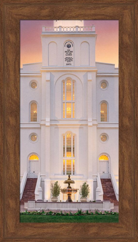 St. George Temple- Mighty Fortress - framed giclee canvas