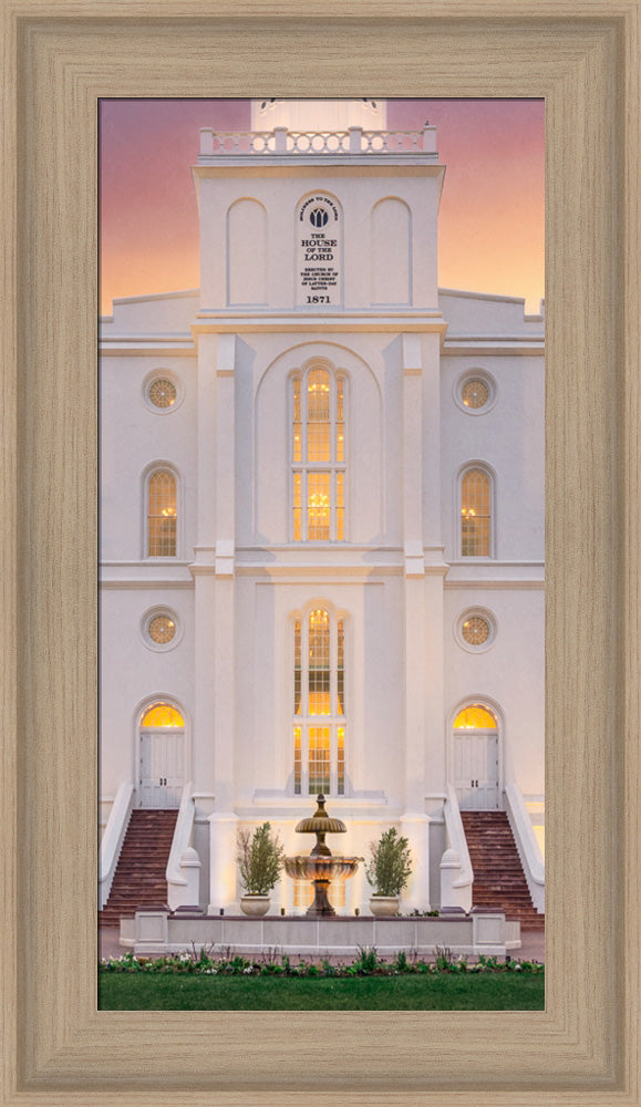 St. George Temple- Mighty Fortress - framed giclee canvas