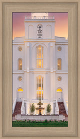 St. George Temple- Mighty Fortress - framed giclee canvas