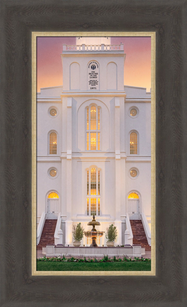 St. George Temple- Mighty Fortress - framed giclee canvas