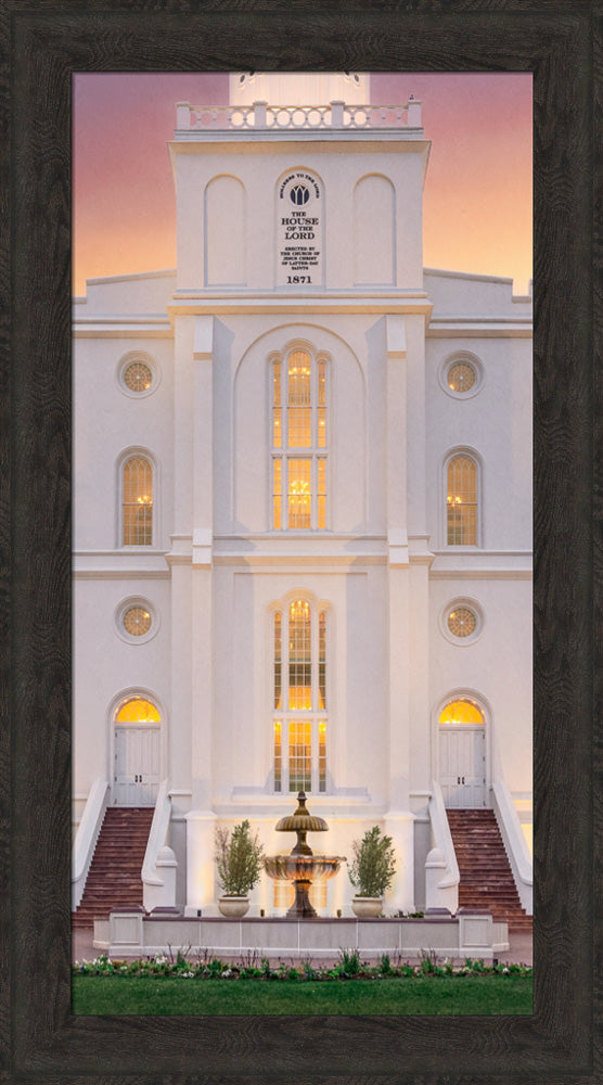 St. George Temple- Mighty Fortress - framed giclee canvas