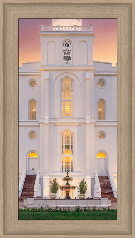 St. George Temple- Mighty Fortress - framed giclee canvas