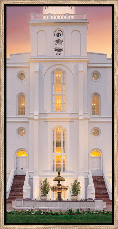 St. George Temple- Mighty Fortress - framed giclee canvas