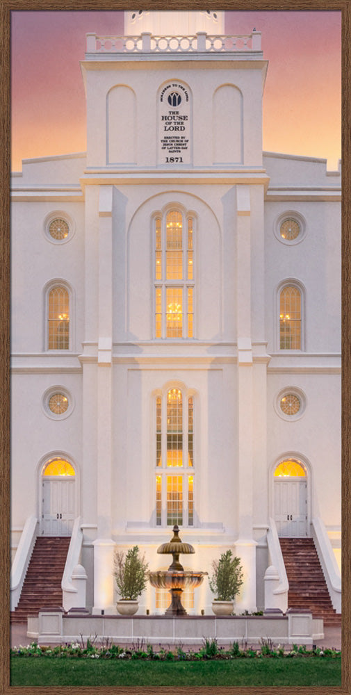 St. George Temple- Mighty Fortress - framed giclee canvas