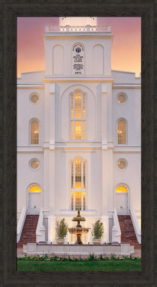 St. George Temple- Mighty Fortress - framed giclee canvas