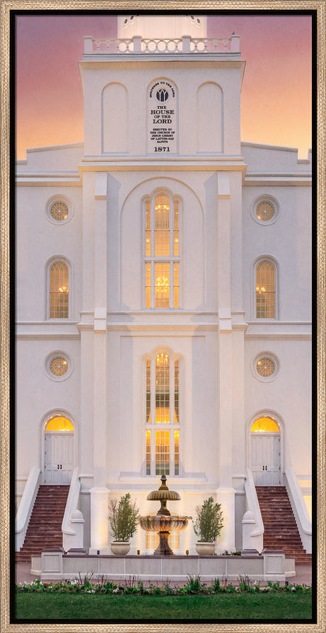 St. George Temple- Mighty Fortress - framed giclee canvas