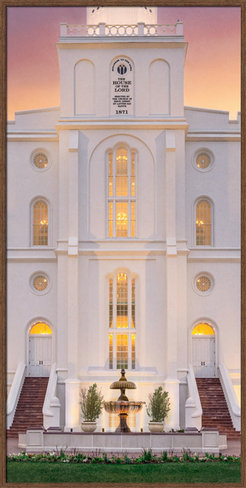 St. George Temple- Mighty Fortress - framed giclee canvas