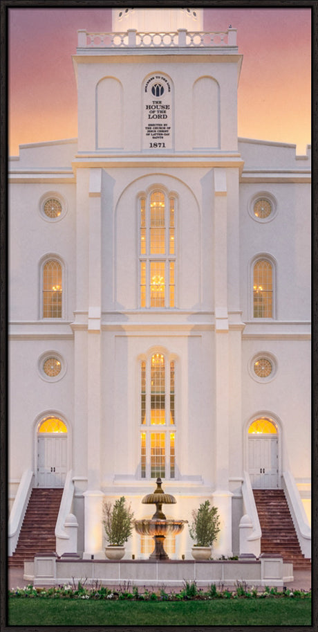 St. George Temple- Mighty Fortress - framed giclee canvas