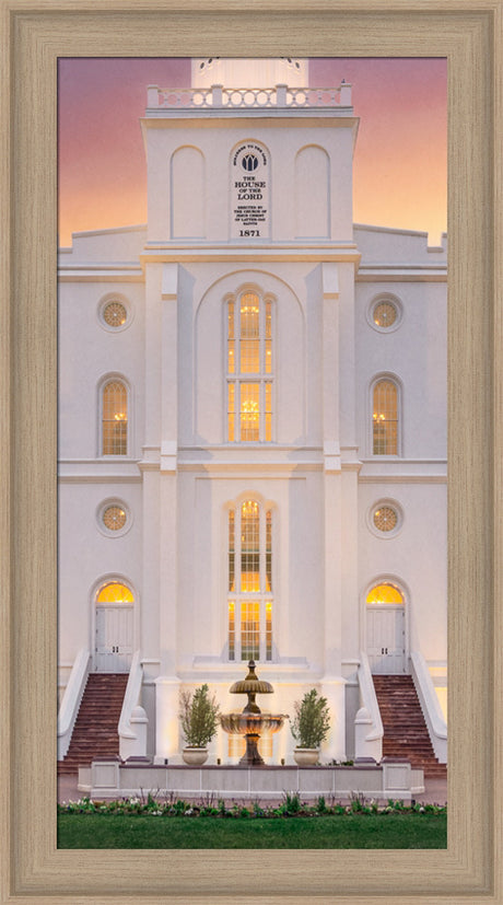 St. George Temple- Mighty Fortress - framed giclee canvas