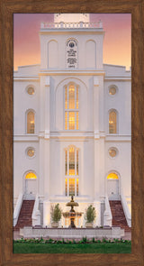 St. George Temple- Mighty Fortress - framed giclee canvas