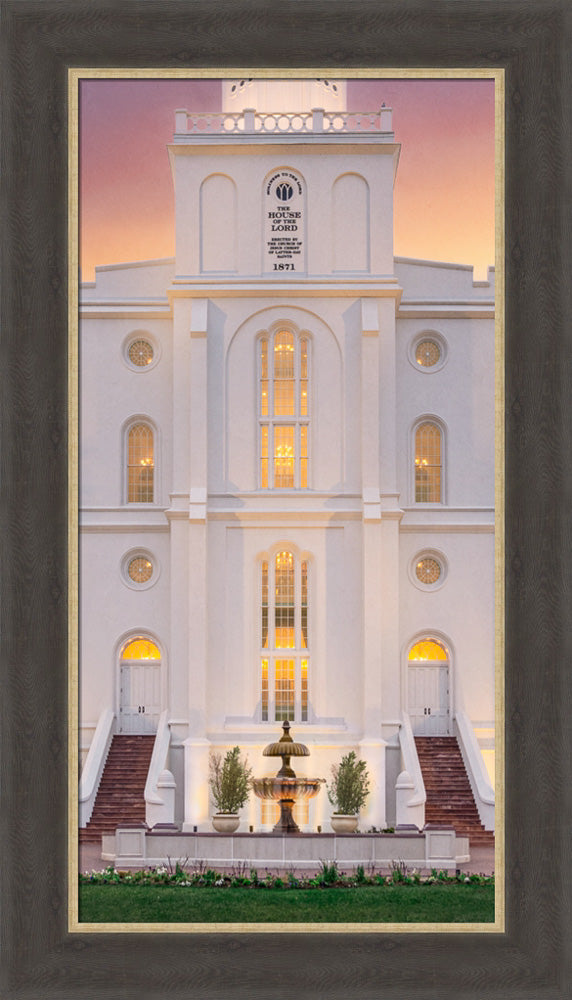 St. George Temple- Mighty Fortress - framed giclee canvas