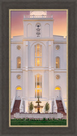 St. George Temple- Mighty Fortress - framed giclee canvas