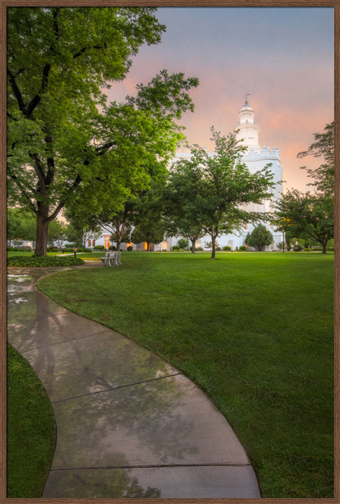 St George Temple - Pathway by Robert A Boyd