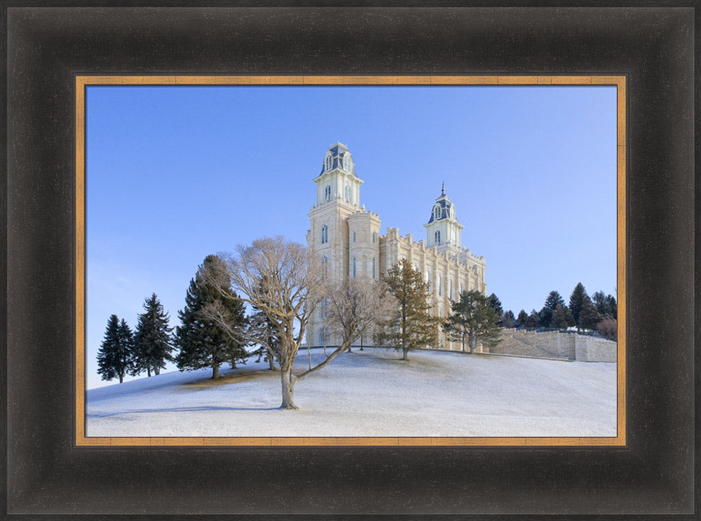 Manti Temple - Snowy Hill by Robert A Boyd