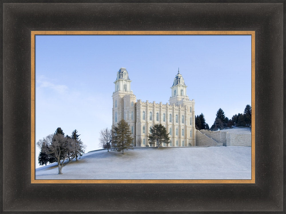 Manti Temple - Winter by Robert A Boyd