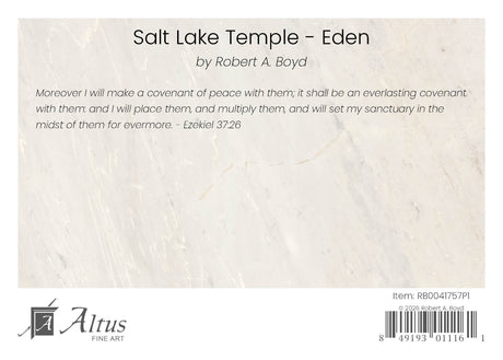 Salt Lake Temple - Eden
