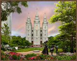 Salt Lake Temple - Spring Statue by Robert A Boyd