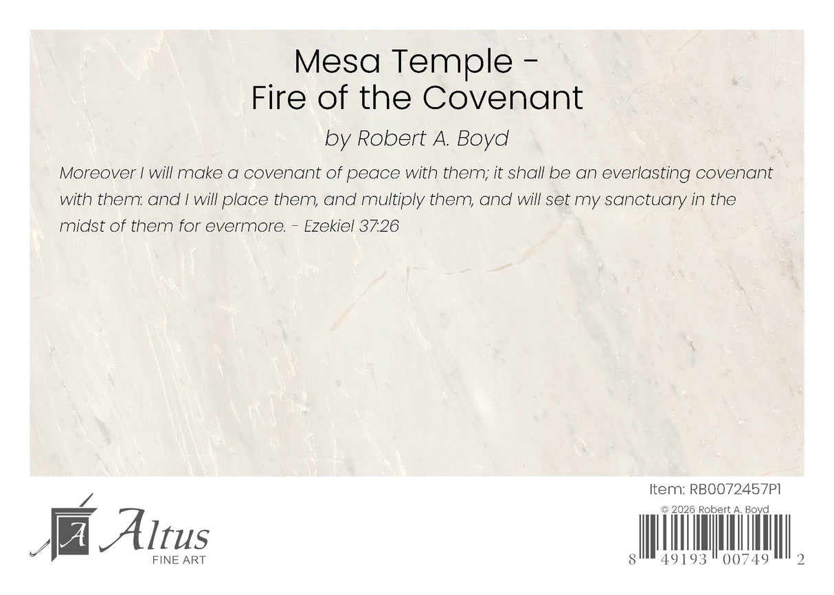 Mesa Temple - Fire of the Covenant by Robert A Boyd