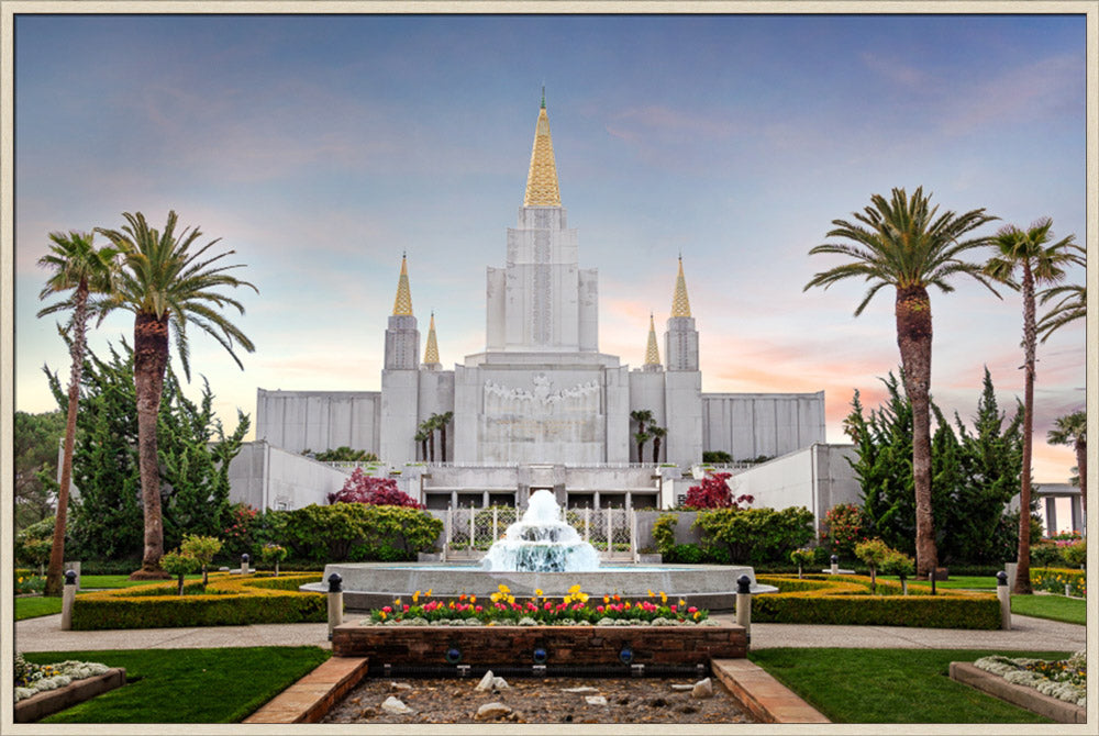 Oakland Temple - Fountains by Robert A Boyd