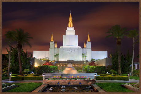 Oakland Temple - Red Sky by Robert A Boyd