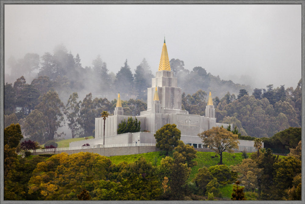 Oakland Temple - Fog by Robert A Boyd