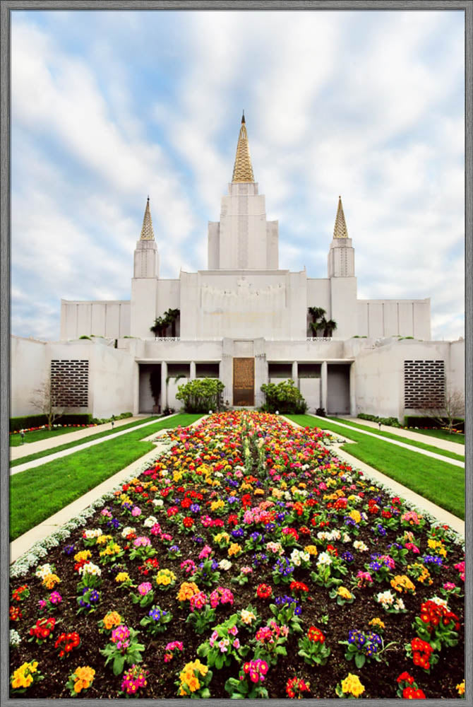 Oakland Temple - Flowers by Robert A Boyd