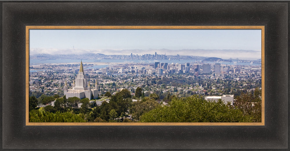 Oakland Temple - City Scape Panoramic by Robert A Boyd