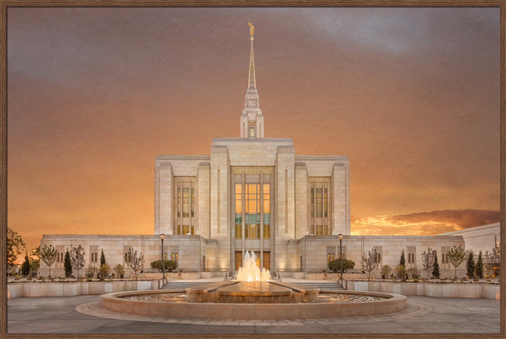 Ogden Temple - Sunset by Robert A Boyd