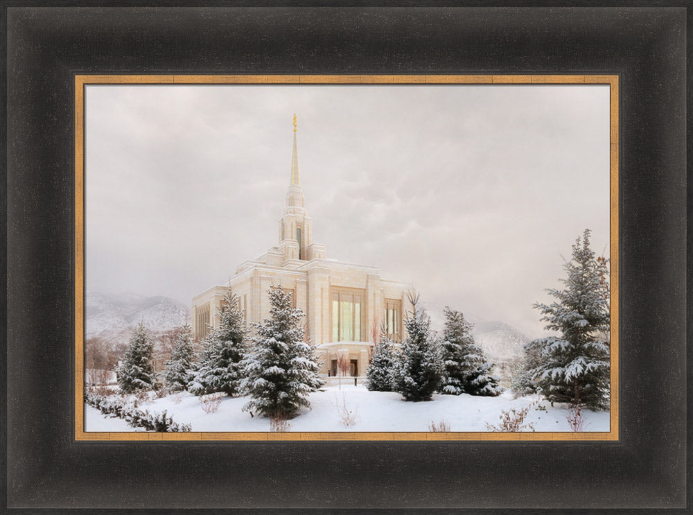 Ogden Temple - Winter Clouds by Robert A Boyd