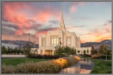 Ogden Temple - Garden Path by Robert A Boyd