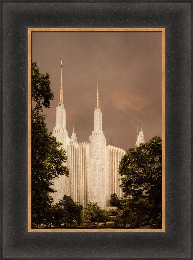 Washington DC Temple - Sepia by Robert A Boyd