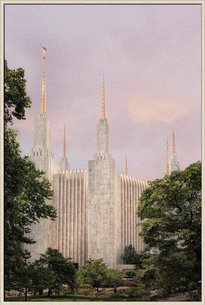 Washington DC Temple - Side Textured by Robert A Boyd