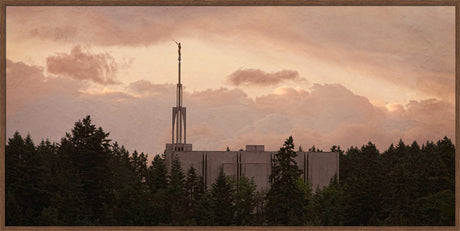 Seattle Temple - Sunset Panoramic by Robert A Boyd