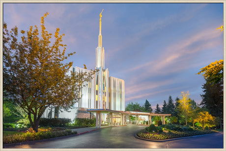 Seattle Temple - Evening Light by Robert A Boyd