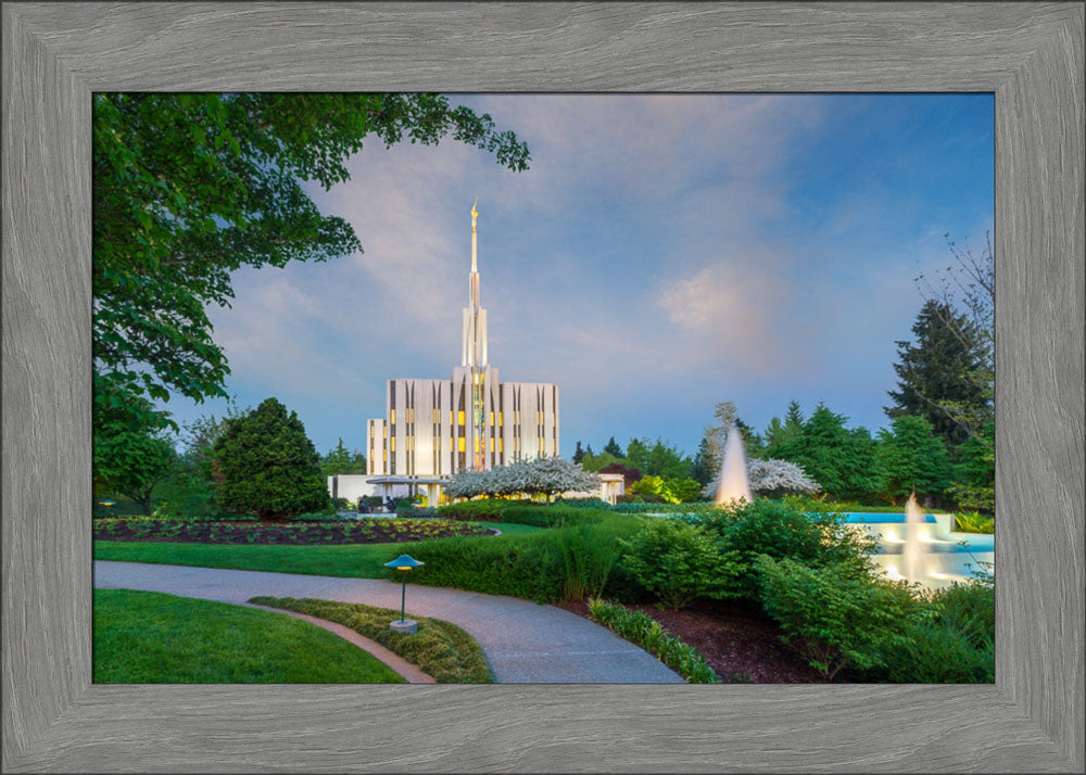 Seattle Temple - Fountains by Robert A Boyd