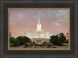 Jordan River Temple - Evening by Robert A Boyd