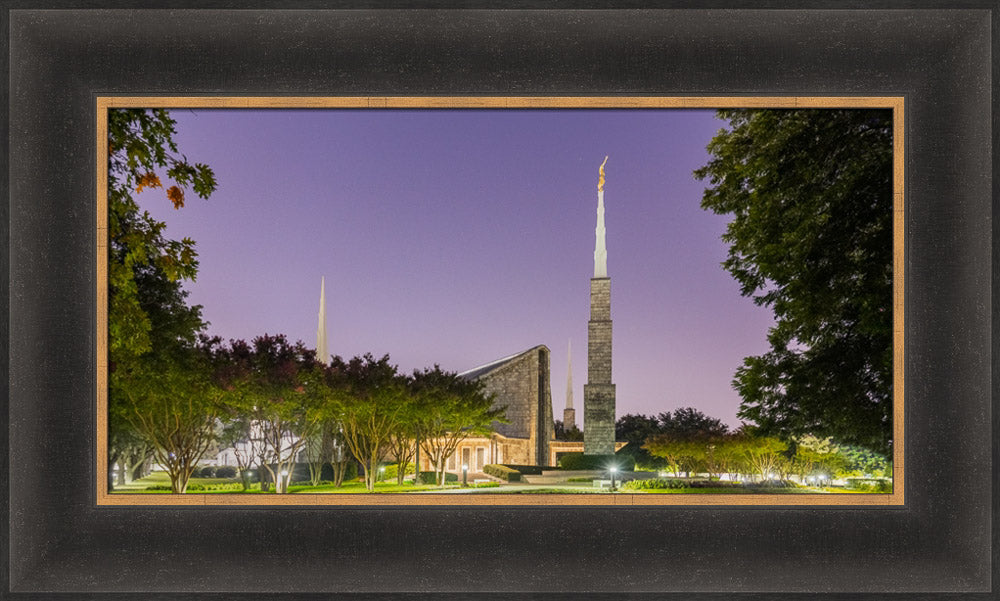 Dallas Temple - Purple Morning by Robert A Boyd