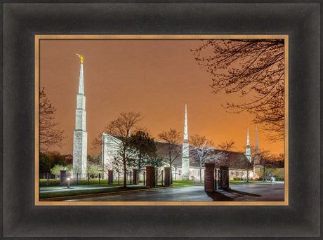 Chicago Temple - Evening Glow by Robert A Boyd