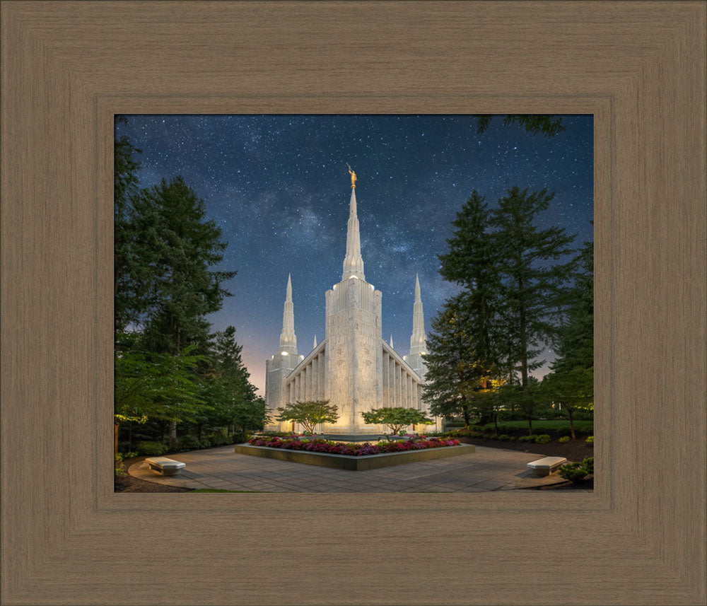 Portland Temple - Night Majesty by Robert A Boyd